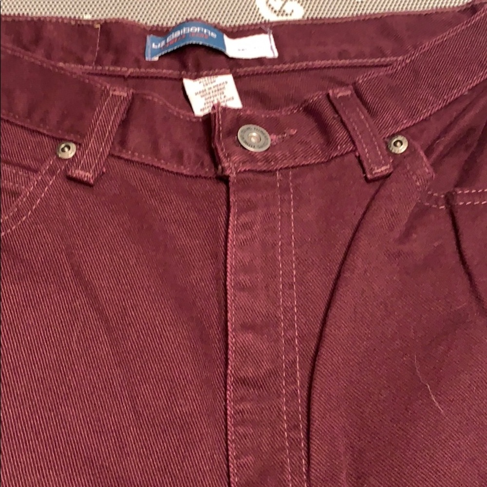 Liz Claiborne Burgundy Jeans Size 12 Skinny - Picture 3 of 5